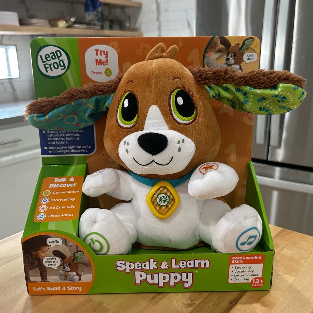 LeapFrog Speak & Learn Puppy Plush Toy - Brown & White